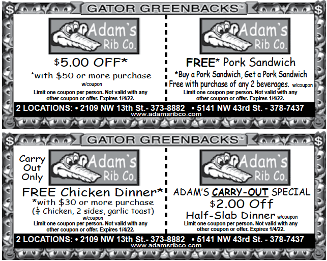 Adams rib co coupon